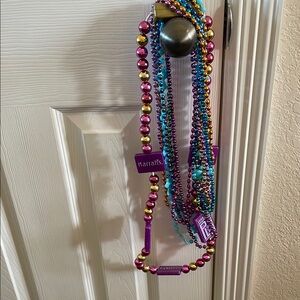 Bundle of 10 Colorful Mardi Gras  Beaded Necklaces